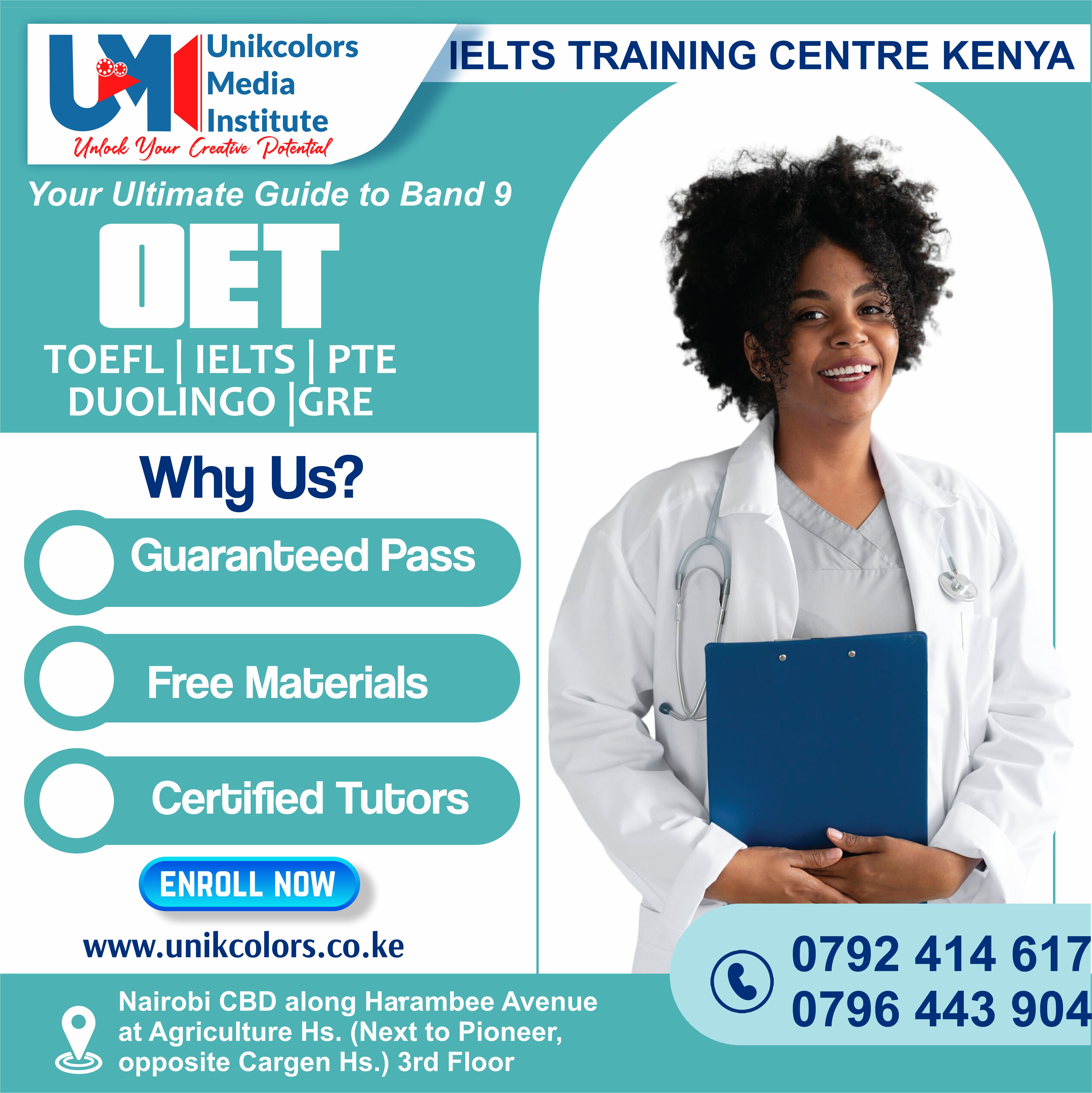 IELTS TRAINING CENTRE KENYA - IELTS PREPARATION | OET | TOEFL | PTE | GRE | DUOLINGO